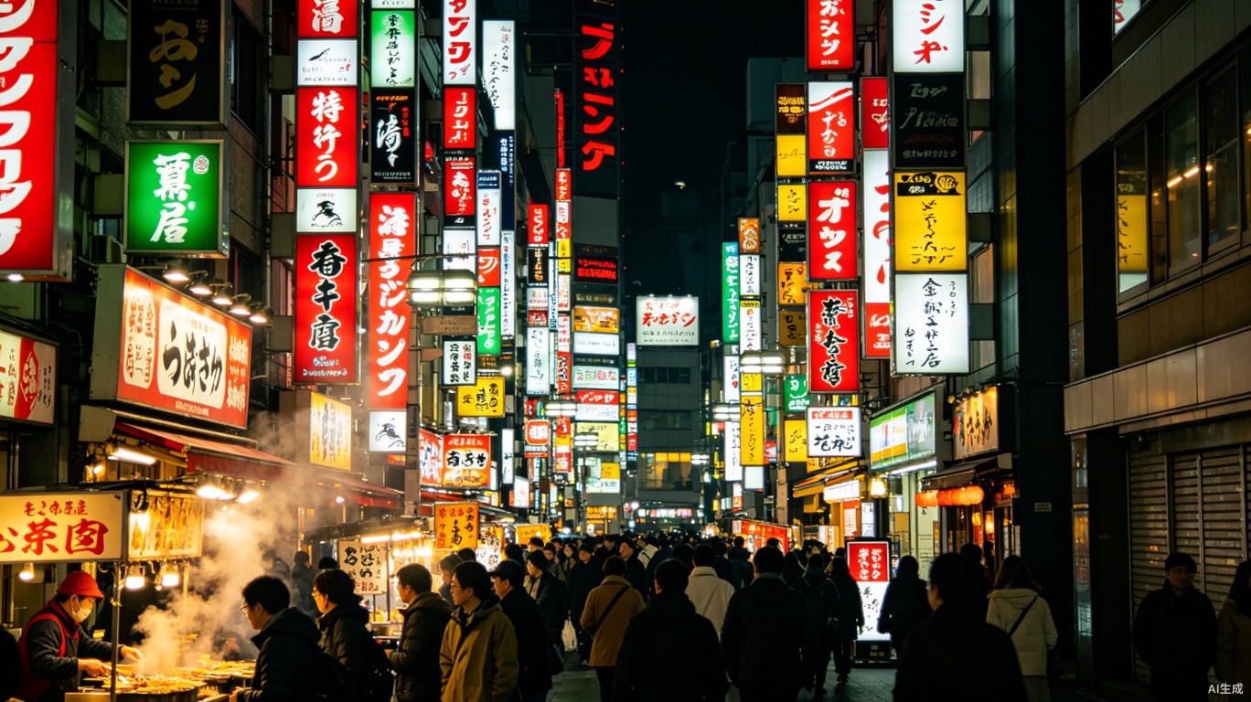 东京夜色街景